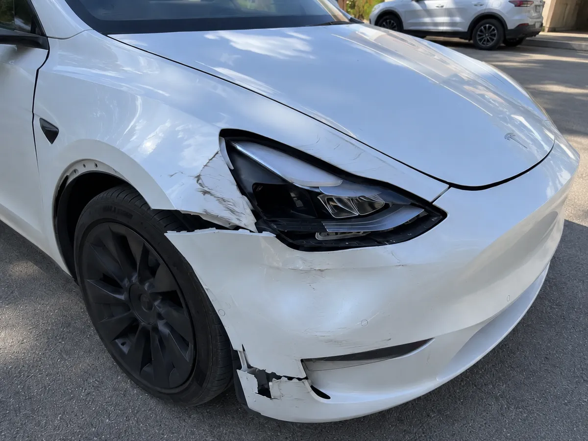Tesla Model Y front-right damage